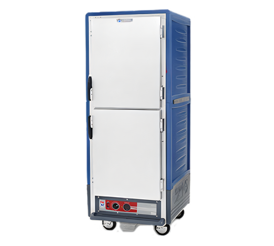 Product image #1 for Metro C5 3 Series Full-Height Combination Heated Holding and Proofing Cabinet with Dutch Solid Doors, Blue Insulation Armour