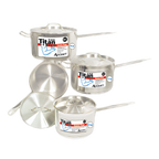 Thumbnail image #1 for Admiral Craft Equipment Corp. Titan SPS-35 3-1/2 Qt Straight-Sided Stainless Steel Sauce Pan with Cover, Induction Ready Case of 6