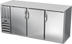 Thumbnail image #2 for Beverage-Air 72-Inch Three-Section Shallow-Depth Food-Rated Back Bar Refrigerator with Solid Doors