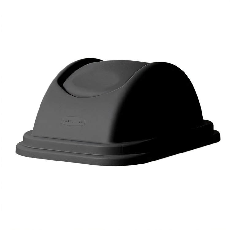 Product image #1 for Rubbermaid Commercial Untouchable Domed Swing Top Trash Can Lid, Black