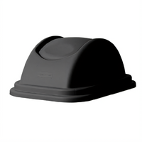 Rubbermaid Commercial Untouchable Domed Swing Top Trash Can Lid, Black