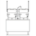 Thumbnail image #1 for Crown DMT-10-10 Direct Steam Double 10-Gallon Tilting Kettle with 24-Inch Cabinet Base