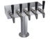 Thumbnail image #1 for Krowne Glycol-Cooled Five-Faucet T-Head Draft Beer Tower with 15-Inch Long Box, Brushed Stainless Steel