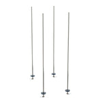 Thumbnail image #1 for Metro qwikTRAK BTAS Stationary Intermediate Unit Kit, Floor Track, Stainless Steel, 74-Inch Posts