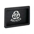 Thumbnail image #1 for Dispense-Rite FMRD-1BT Built-In Trash Door, Recycling Symbol, Small Black Polystyrene, 7-1/2"H x 10-5/8"W x 2-1/4"D