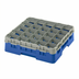 Thumbnail image #2 for Cambro Camrack Full-Size Low-Profile 25-Compartment Blue Glass Rack with Soft Gray Extender