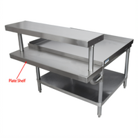 BK Resources Adjustable Stainless Steel Plate Shelf for EQ-WS15 Work Shelf