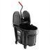 Thumbnail image #1 for Executive WaveBrake Mop Bucket Combo with Down Press Wringer and Dirty Water Bucket, 35 Qt, Black