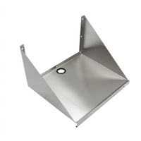 John Boos Wall-Mount Microwave Shelf with Safety Stallion Front Edge, 30 x 20 x 15 in., 16-Gauge Type 300 Stainless Steel