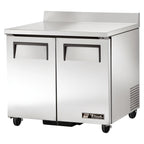 Thumbnail image #1 for True Mfg. - General Foodservice TWT-36-HC 36-Inch Two-Section Stainless Steel Worktop Refrigerator, 2 Doors, Rear-Mounted Self-Contained