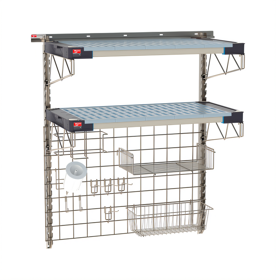 Product image #1 for Metro SmartWall Life Wall-Mounted Prep Starter Unit with 2 MetroMax 4 Polymer Shelves