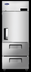 Thumbnail image #1 for Atosa 21.4 Cu. Ft. One-Section Top-Mount Reach-In Freezer with Locking Half Door and 2 Drawers