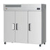 Thumbnail image #1 for Turbo Air E-Line Three-Section Reach-In Refrigerator, 65.8 Cu. Ft., Top-Mount Self-Contained, Solid Doors