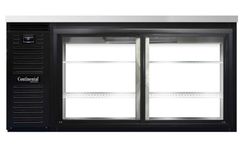 Product image #2 for Continental Refrigerator BB69NSGDPT 69" Refrigerated Pass-Thru Back Bar Cooler with Sliding Glass Doors