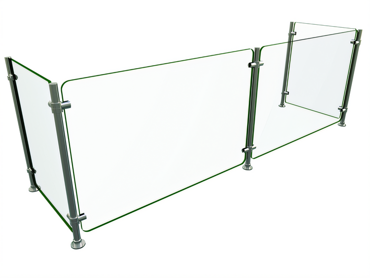 Product image #1 for Hatco Flav-R-Shield Full-Service Pass-Over Sneeze Guard Food Shield, 72 Inch W x 18 Inch D x 25 Inch H, 2-Bay