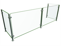 Hatco Flav-R-Shield Full-Service Pass-Over Sneeze Guard Food Shield, 72 Inch W x 18 Inch D x 25 Inch H, 2-Bay