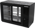 Thumbnail image #1 for Beverage-Air 48-Inch Two-Section Pass-Thru Back Bar Refrigerator with 4 Locking Sliding Glass Doors, Black Exterior, Stainless Steel Top