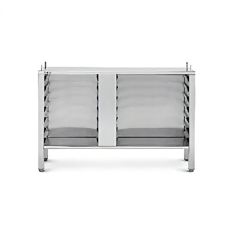 Product image #1 for Convotherm Stainless Steel Oven Stand, Closed on Three Sides, with 14 Shelf Rail Pairs for C4 6.20 and 10.20