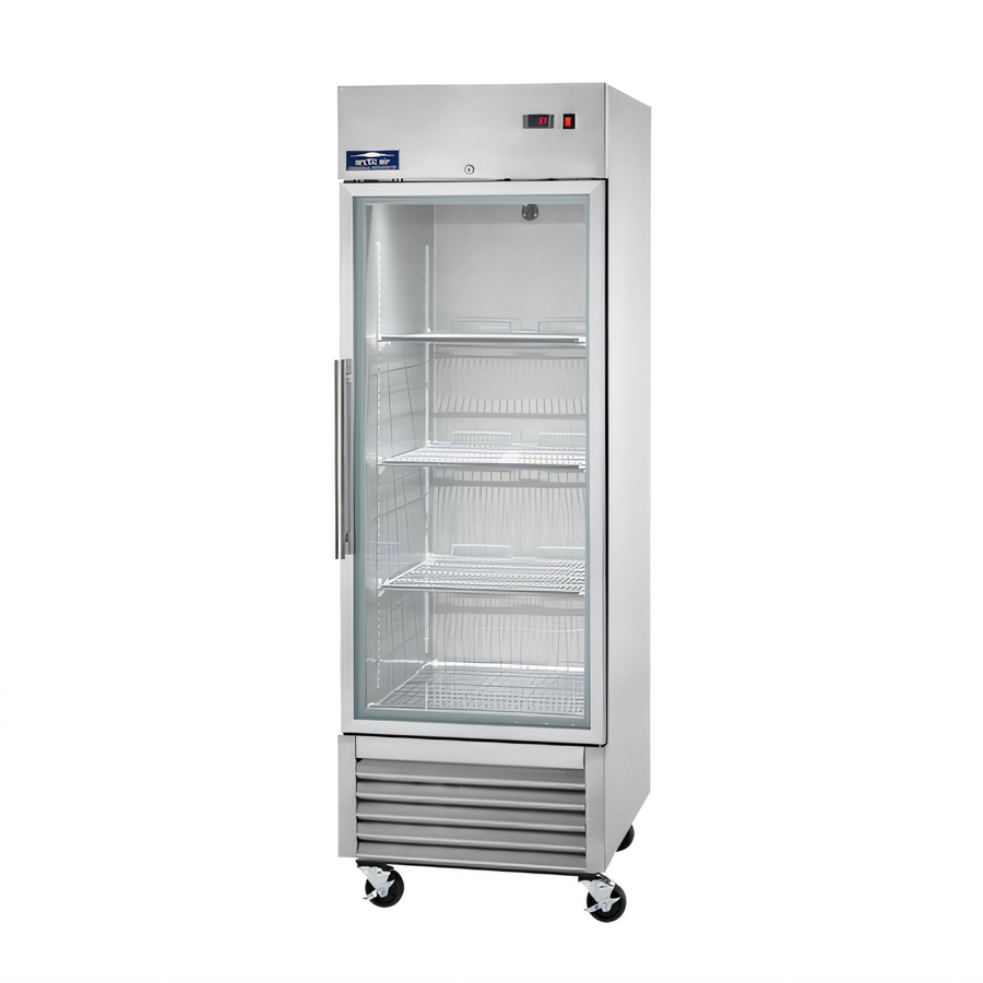 Product image #1 for Arctic Air AGR23 One-Section Glass Door Reach-In Refrigerator, 23 Cu. Ft., Bottom-Mount, Stainless Steel