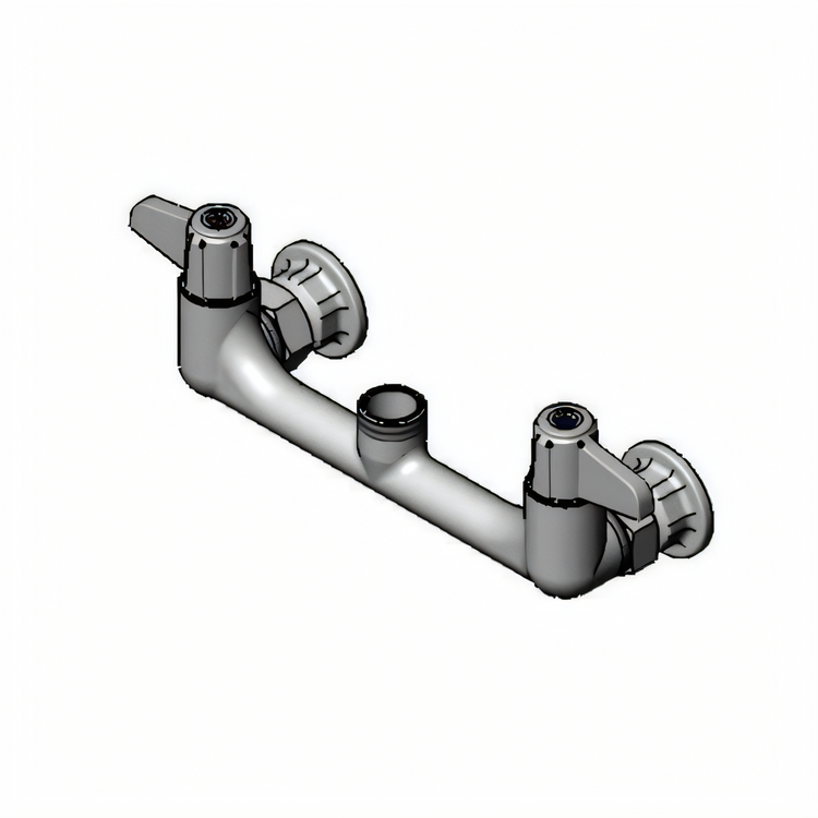 Product image #1 for Equip 8-Inch Wall Mount Mixing Faucet, Nozzle Sold Separately, Ceramic Cartridges