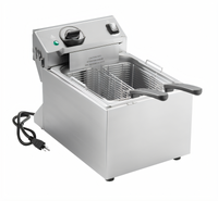 Vollrath 10 lb Countertop Electric Fryer, Single Well, Stainless Steel, 120V