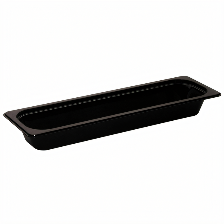 Product image #2 for Cambro H-Pan High Heat Plastic Half Size Long Food Pan, 2-1/2 Inch Deep, Black