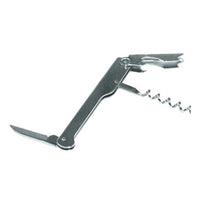Winco Stainless Steel Waiter's Corkscrew with Silver Handle