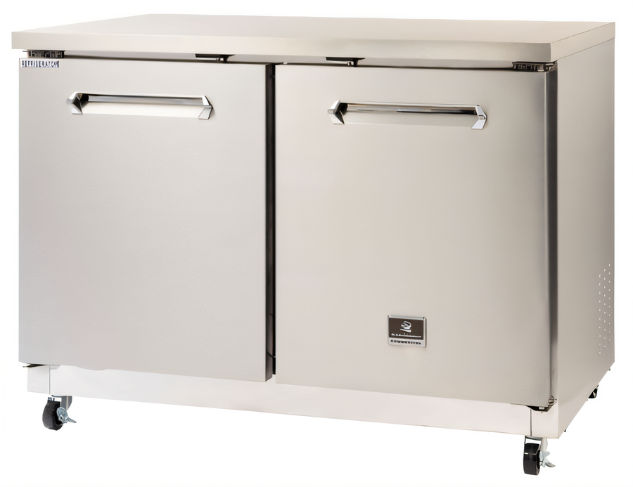 Product image #1 for Kelvinator Commercial Two-Section ADA Height Undercounter Freezer, 48-Inch Wide, 12 Cu. Ft., Rear-Mounted Self-Contained Refrigeration