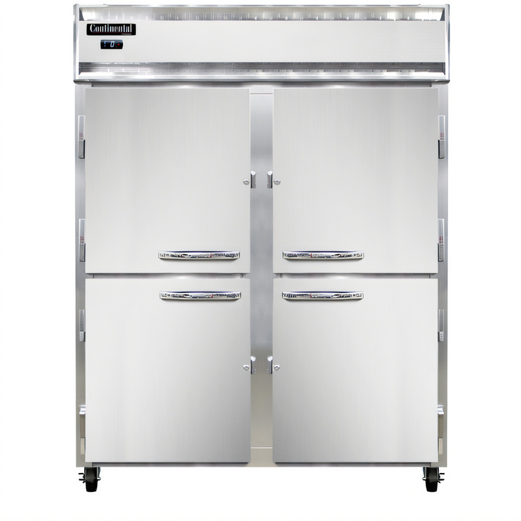 Product image #1 for Continental Refrigerator 2FENSSHD Two-Section 57" Extra-Wide Reach-In Freezer with Half Solid Doors