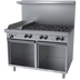 Thumbnail image #1 for Garland G Starfire Pro 48-Inch Gas Restaurant Range with 6 Open Burners, 12-Inch Griddle, and Dual Storage Bases
