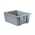 Thumbnail image #1 for Rubbermaid Commercial Products Palletote 2 Cu. Ft. Gray Stackable/Nestable Plastic Food Box
