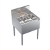 Thumbnail image #1 for Krowne Royal Series 24 x 24 Inch Stainless Steel Two-Compartment Underbar Sink Unit with Deck Mount Faucet