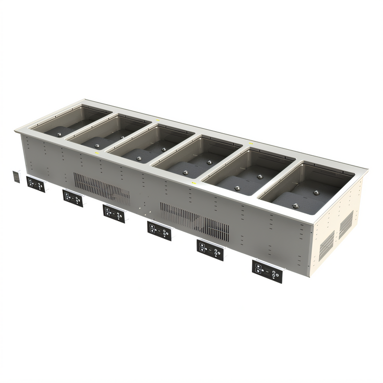 Product image #1 for Vollrath FC-6IH-06208 Six-Well Induction Dry Hot Food Well Drop-In, 208-240V