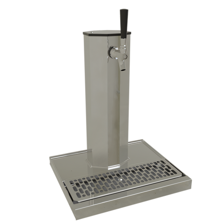 Product image #1 for Glastender Countertop 1-Faucet Glycol-Cooled Column Draft Dispensing Tower with Polished Chrome Finish