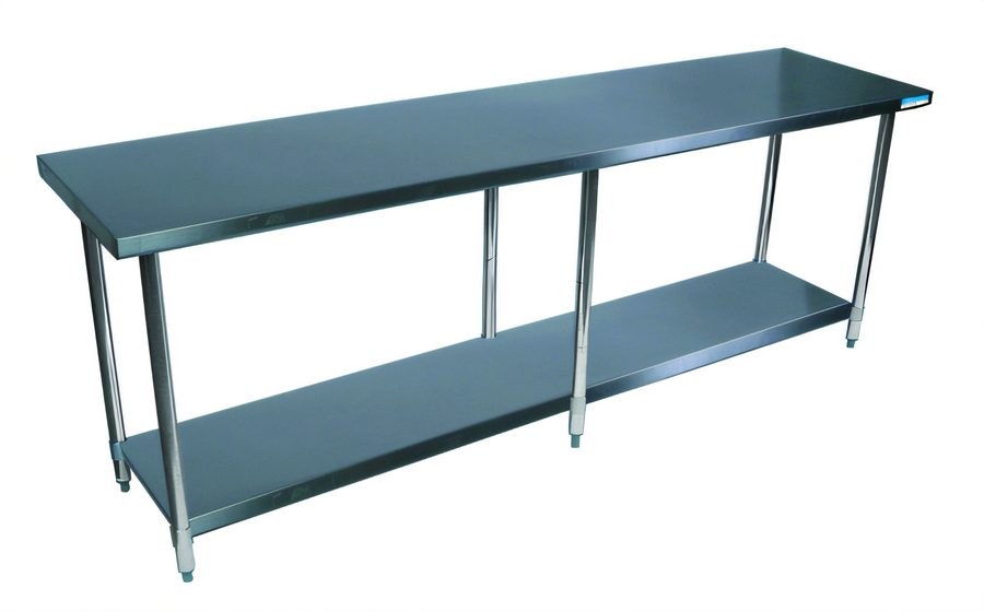 Product image #1 for BK Resources 84" x 18" x 34-3/4" T-304 Stainless Steel Work Table with Adjustable Undershelf
