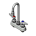 Thumbnail image #1 for T&S Brass 4-Inch Center Deck-Mount Workboard/Bar Sink Faucet with 2-11/16-Inch Swivel Gooseneck and Wrist Action Handles