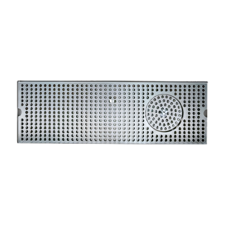 Product image #1 for Micro Matic 5-Inch x 20-Inch Surface Mount Stainless Steel Drip Tray Trough with Integral Glass Rinser