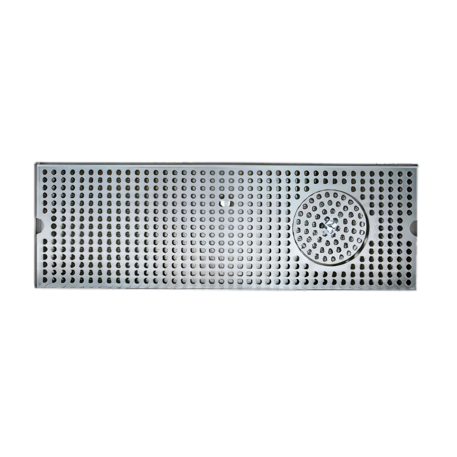 Product image #1 for Micro Matic 5-Inch x 20-Inch Surface Mount Stainless Steel Drip Tray Trough with Integral Glass Rinser