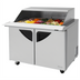 Thumbnail image #1 for Turbo Air Super Deluxe 48 1/4-Inch 2-Section Sandwich/Salad Mega Top Prep Table with Slide-Back Lid, 18-Pan