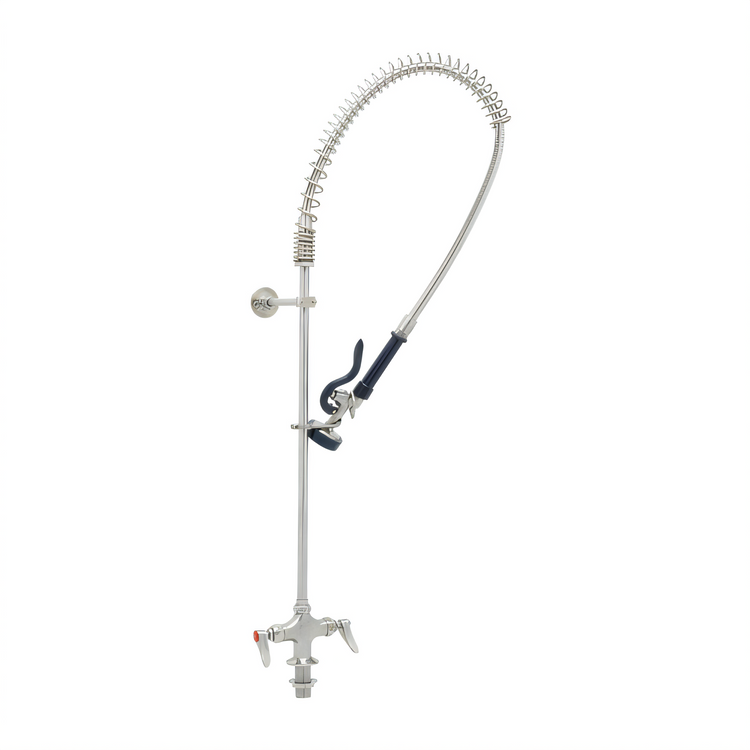 Product image #1 for EverSteel Stainless Steel Single-Hole Deck Mount Pre-Rinse Mixing Faucet with 44 Inch Hose