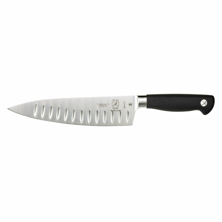 Product image #2 for Mercer Culinary Genesis 8-Inch Precision Forged Chef's Knife with Granton Edge and Short Bolster