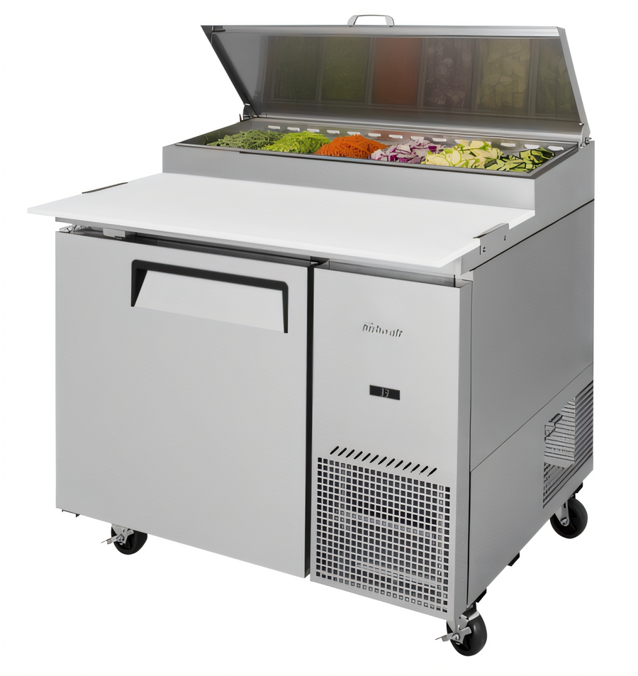 Product image #1 for Turbo Air Super Deluxe 44-Inch Single-Section Pizza Prep Table with Poly Cutting Board and 1 Solid Door