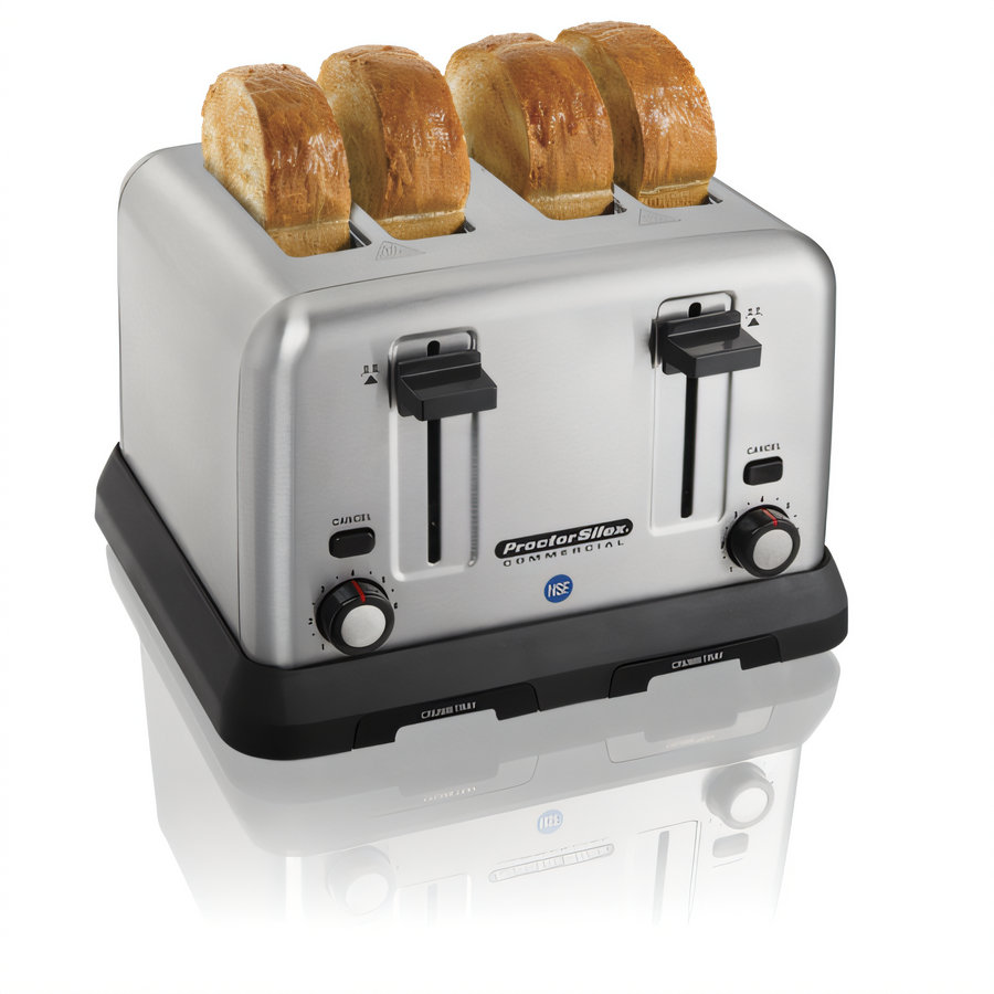 Product image #1 for Proctor-Silex Commercial 4-Slice Extra-Wide Slot Stainless Steel Pop-Up Toaster