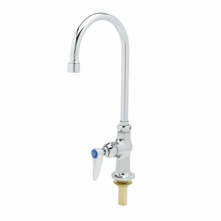 Product image #1 for T&S Brass Single Pantry Deck-Mount Faucet with 5 3/4-Inch Swivel Gooseneck Spout