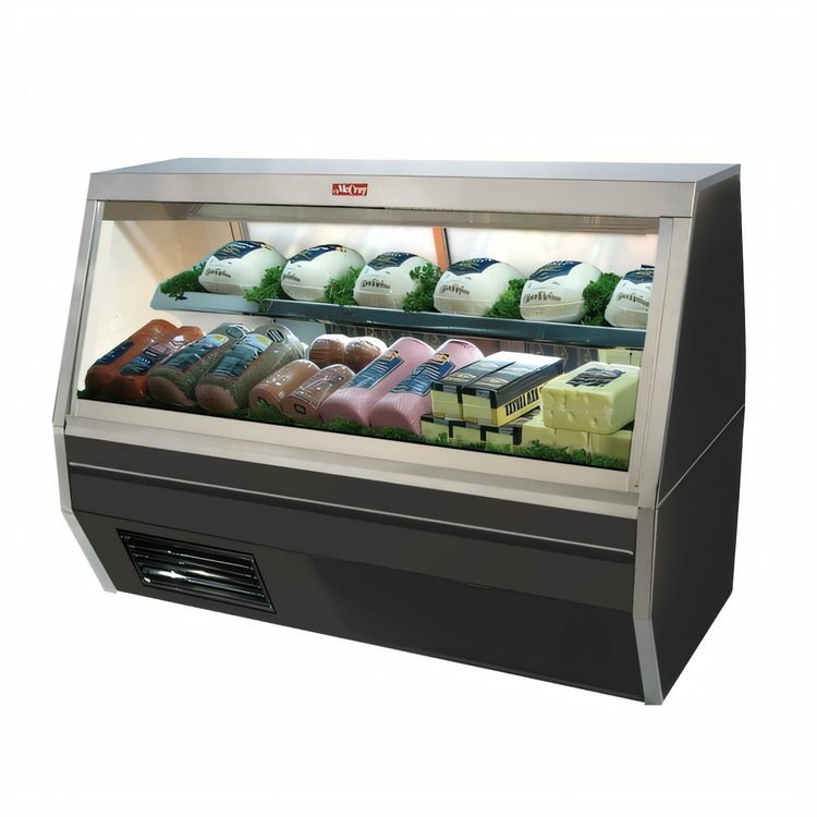 Product image #1 for Howard-McCray 119-Inch Remote Double Duty Deli Meat & Cheese Service Case, Straight Glass, LED Lighting, Black Exterior