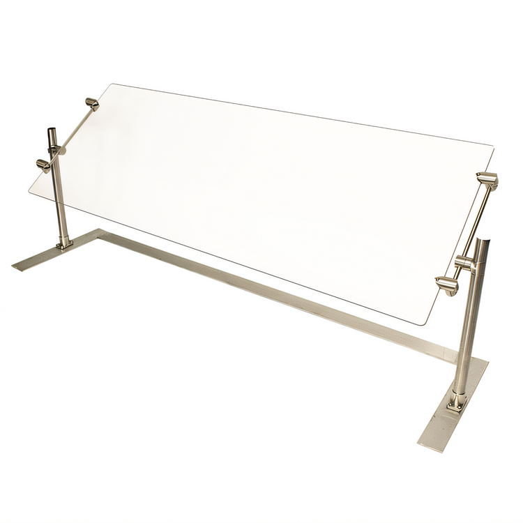 Product image #1 for BK Resources 48-Inch Portable Adjustable Single-Sided Self-Service Sneeze Guard