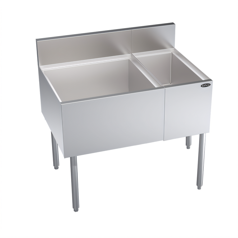 Product image #1 for Krowne Royal Series 36-Inch Underbar Multi Station Ice Bin with Left Ice Bin and Right Insulated Bottle Storage