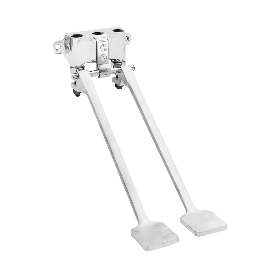 Product image #1 for Fisher Double Pedal Wall Mount Control Valve, Polished Chrome