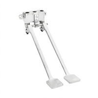 Fisher Double Pedal Wall Mount Control Valve, Polished Chrome