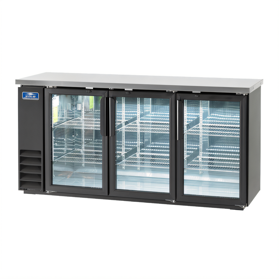 Product image #1 for Arctic Air ABB72G Three-Section Glass Door Back Bar Cooler, 73-Inch, 20.7 Cu. Ft.